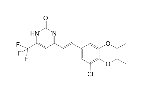 4-[(E)-2-(3-chloranyl-4,5-diethoxy-phenyl)ethenyl]-6-(trifluoromethyl)-1H-pyrimidin-2-one
