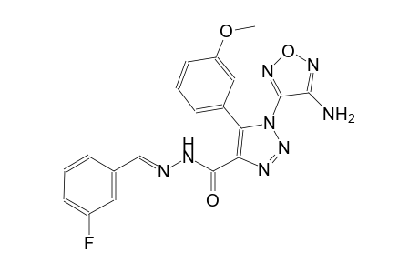 1-(4-amino-1,2,5-oxadiazol-3-yl)-N'-[(E)-(3-fluorophenyl)methylidene]-5-(3-methoxyphenyl)-1H-1,2,3-triazole-4-carbohydrazide