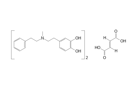 4-[2-(methylphenethylamino)ethyl]pyrocatechol, fumarate(2:1)(salt)