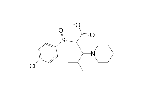 methyl 2-(p-chlorophenylsulphinyl)-4-methyl-3-piperidinopentanoate
