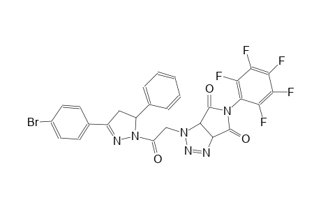 1-{2-[3-(4-bromophenyl)-5-phenyl-4,5-dihydro-1H-pyrazol-1-yl]-2-oxoethyl}-5-(2,3,4,5,6-pentafluorophenyl)-3a,6a-dihydropyrrolo[3,4-d][1,2,3]triazole-4,6(1H,5H)-dione