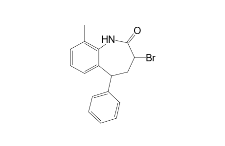 3-Bromanyl-9-methyl-5-phenyl-1,3,4,5-tetrahydro-1-benzazepin-2-one