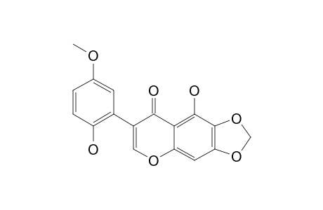 TETRANIN-B;5,2'-DIHYDROXY-5'-METHOXY-6,7-METHYLENEDIOXY-ISOFLAVONE