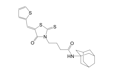 3-thiazolidinebutanamide, 4-oxo-5-(2-thienylmethylene)-2-thioxo-N-tricyclo[3.3.1.1~3,7~]dec-1-yl-, (5Z)-