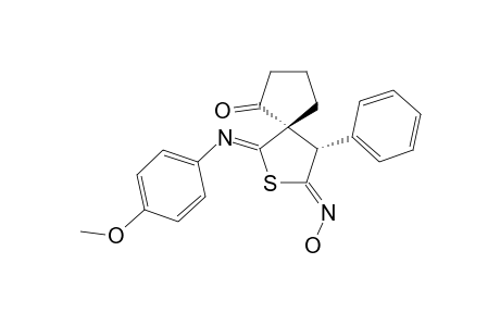 5'-HYDROXYIMINO-2'-(4-METHOXYPHENYLIMINO)-4'-PHENYL-1-OXO-2',3',4',5'-TETRAHYDROSPIRO-[CYCLOPENTANE-2,3'-THIOPHENE]
