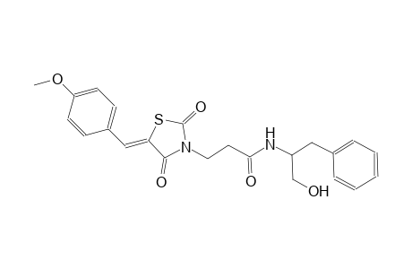 N-[(1R)-1-benzyl-2-hydroxyethyl]-3-[(5Z)-5-(4-methoxybenzylidene)-2,4-dioxo-1,3-thiazolidin-3-yl]propanamide
