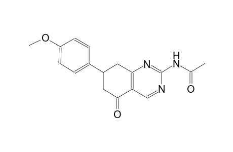 N-[7-(4-methoxyphenyl)-5-oxo-5,6,7,8-tetrahydro-2-quinazolinyl]acetamide