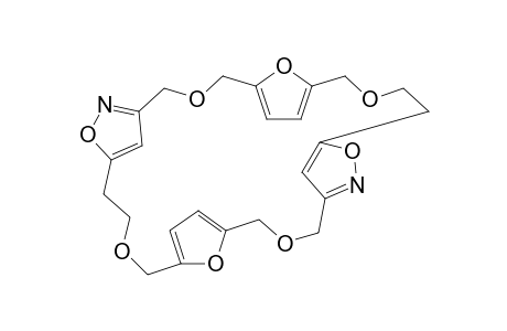 2,11,19,28-tetraoxa-[4](3,5)isoxazolo[3](2,5)-furano[4](3,5)isoxazolo[3](2,5)furanophane