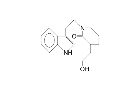 (.+-.)-3-(2-Hydroxy-ethyl)-1-(2-<indol-3-yl>-ethyl)-3,4,5,6-tetrahydro-pyridin-2(1H)-one