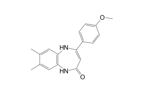 1,5-dihydro-7,8-dimethyl-4-(p-methoxyphenyl)-2H-1,5-benzodiazepin-2-one