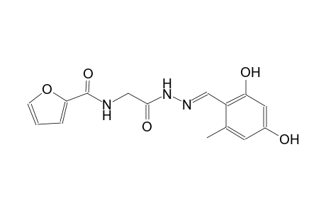acetic acid, [(2-furanylcarbonyl)amino]-, 2-[(E)-(2,4-dihydroxy-6-methylphenyl)methylidene]hydrazide