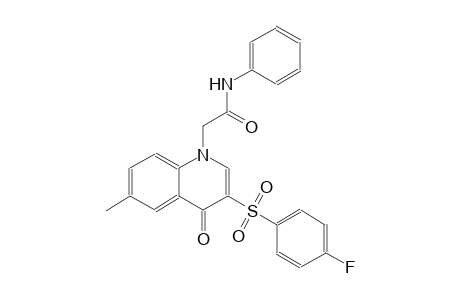 1-quinolineacetamide, 3-[(4-fluorophenyl)sulfonyl]-1,4-dihydro-6-methyl-4-oxo-N-phenyl-
