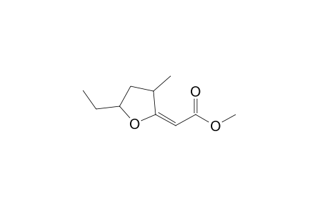 2-(E)-[1-(Methoxycarbonyl)methylidene]-3-methyl-5-ethyltetrahydrofuran