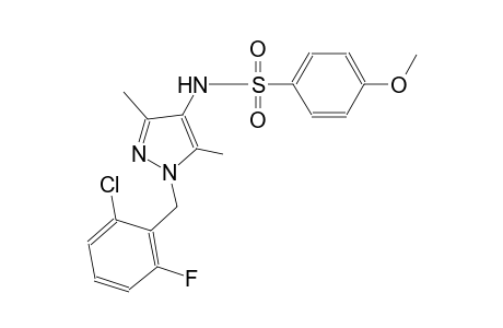 N-[1-(2-chloro-6-fluorobenzyl)-3,5-dimethyl-1H-pyrazol-4-yl]-4-methoxybenzenesulfonamide