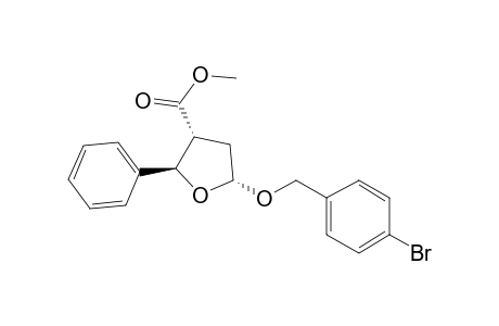 Methyl (R*,R*,R*)-2-Phenyl-5-((4-bromophenyl)methoxy)-2,3,4,5-tetrahydro-3-furancarboxylate