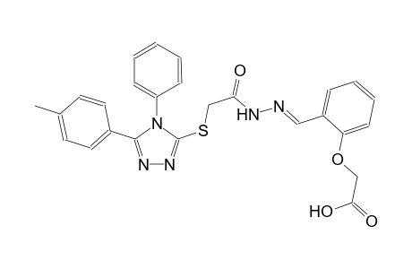 acetic acid, [[5-(4-methylphenyl)-4-phenyl-4H-1,2,4-triazol-3-yl]thio]-, 2-[(E)-[2-(carboxymethoxy)phenyl]methylidene]hydrazide