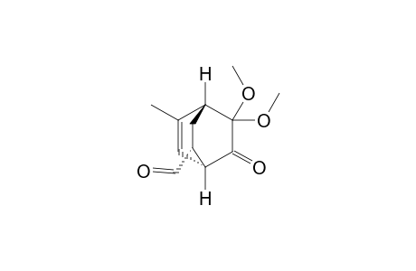 (1R*,4R*,7R*)-7-Formyl-3,3-dimethoxy-5-methylbicyclo[2.2.2]oct-5-en-2-one