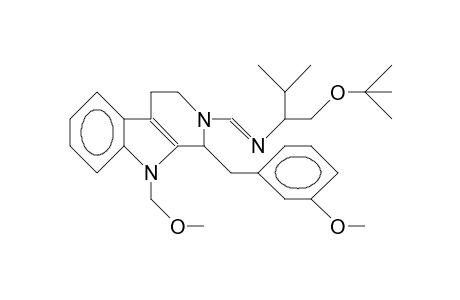 2-((9-Methoxymethyl-1-[3-methoxy-benzyl]-1,2,3,4-tetrahydro.beta.-carbolin-2-yl)-methyl>-imino)-valinol tert-butyl ether