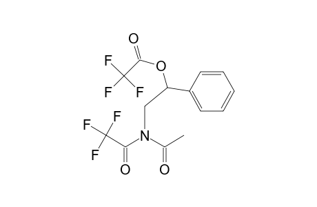 Acetic acid, trifluoro-, 2-[acetyl(trifluoroacetyl)amino]-1-phenylethyl ester, (.+-.)-