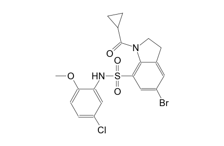 1H-indole-7-sulfonamide, 5-bromo-N-(5-chloro-2-methoxyphenyl)-1-(cyclopropylcarbonyl)-2,3-dihydro-