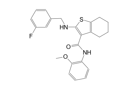benzo[b]thiophene-3-carboxamide, 2-[[(3-fluorophenyl)methyl]amino]-4,5,6,7-tetrahydro-N-(2-methoxyphenyl)-