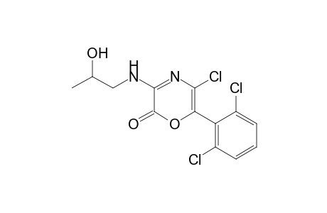 5-Chloro-6-(2,6-dichlorophenyl)-3-(2-hydroxypropylamino)-2H-1,4-oxazin-2-one