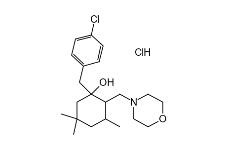 1-(p-CHLOROBENZYL)-2-(MORPHOLINOMETHYL)-3,5,5-TRIMETHYLCYCLOHEXANOL, HYDROCHLORIDE