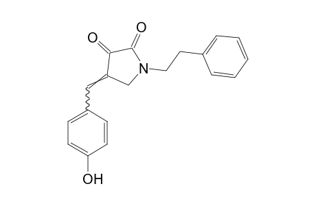 4-(p-Hydroxybenzylidene)-1-phenethyl-2,3-pyrrolidinedione