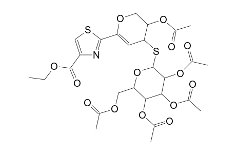 Ethyl 2'-(4'-O-Acetyl-2'-deoxy-3'-S-(2'',3'',4''.6''-tetra-O-acetyl-.beta.D-glucopyranosyl)-3'-thio-D-threo-pent-1'-enopyranosyl]thiazole-4-carboxylate