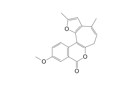 2,4-Dimethyl-10-methoxyfuro[2',3' : 3,4]cyclohepta[1,2-c]isochromen-8(6H)-one