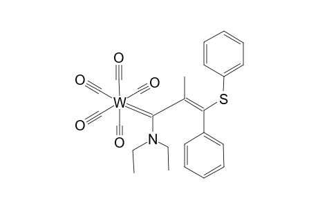 PENTACARBONYL-[(E)-1-(DIETHYLAMINO)-2-METHYL-3-PHENYL-3-(PHENYLTHIO)-2-PROPENYLIDENE]-TUNGSTEN