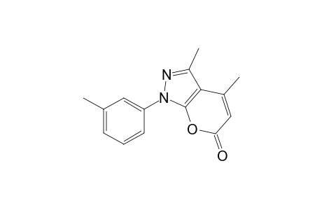 1H-Pyrano[2,3-c]pyrazol-6-one, 3,4-dimethyl-1-m-tolyl-