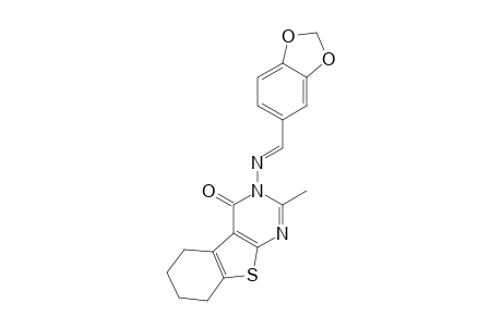 3-[(Benzo[1,3]dioxol-5-ylmethylene)-amino]-2-methyl-5,6,7,8-tetrahydro-3H-benzo[4,5]thieno[2,3-d]pyrimidin-4-one