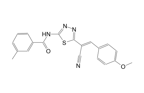 N-{5-[(E)-1-cyano-2-(4-methoxyphenyl)ethenyl]-1,3,4-thiadiazol-2-yl}-3-methylbenzamide