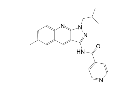 N-(1-isobutyl-6-methyl-1H-pyrazolo[3,4-b]quinolin-3-yl)isonicotinamide