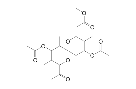 1,7-Dioxaspiro[5.5]undecane-2-acetic acid, 8-acetyl-4,10-bis(acetyloxy)-3,5,9,11-tetramethyl-, methyl ester