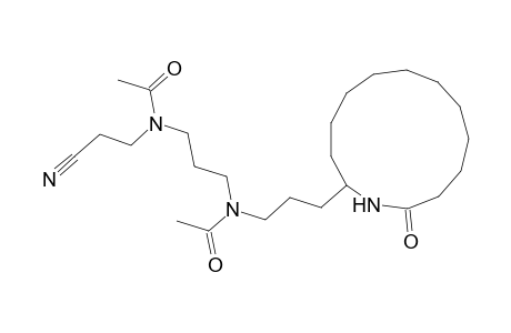 N-(3-[Acetyl(2-cyanoethyl)amino]propyl)-N-[3-(13-oxoazacyclotridecan-2-yl)propyl]acetamide