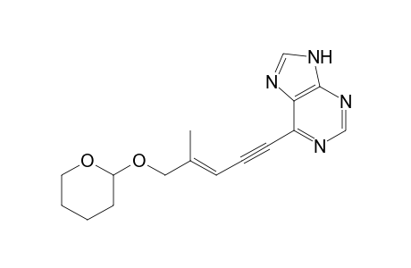 6-[(E)-4-methyl-5-(2-oxanyloxy)pent-3-en-1-ynyl]-7H-purine