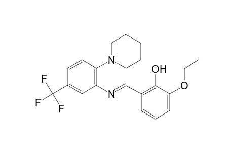 2-Ethoxy-6-({[2-(1-piperidinyl)-5-(trifluoromethyl)phenyl]imino}methyl)phenol