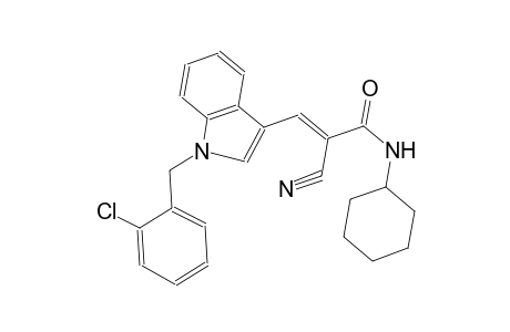 (2E)-3-[1-(2-chlorobenzyl)-1H-indol-3-yl]-2-cyano-N-cyclohexyl-2-propenamide