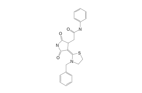(Z)-4-(3-BENZYLTHIAZOLIDIN-2-YLIDENE)-2,5-DIOXO-N-PHENYL-PYRROLIDINE-3-ACETAMIDE