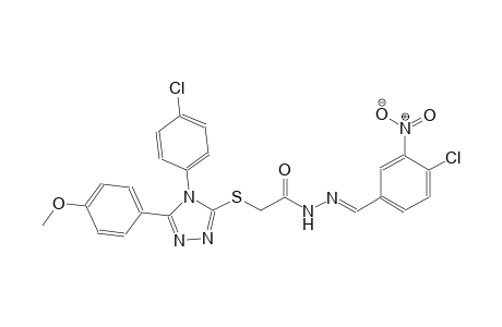 N'-[(E)-(4-chloro-3-nitrophenyl)methylidene]-2-{[4-(4-chlorophenyl)-5-(4-methoxyphenyl)-4H-1,2,4-triazol-3-yl]sulfanyl}acetohydrazide