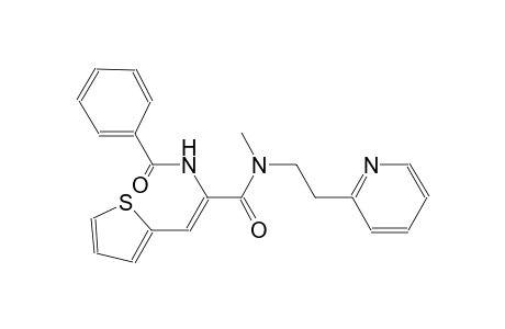 N-[(Z)-1-({methyl[2-(2-pyridinyl)ethyl]amino}carbonyl)-2-(2-thienyl)ethenyl]benzamide