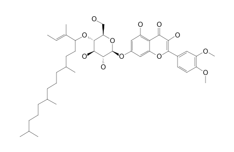 3',4'-di-O-methylquercetin-7-O-[(4''->13''')-2''',6''',10''',14'''-tetramethylhexadec-13'''-ol-14'''-enyl]-.beta.-D-glucopyranoside