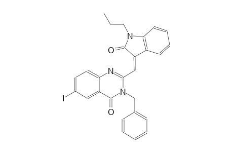 3-benzyl-6-iodo-2-[(Z)-(2-oxo-1-propyl-1,2-dihydro-3H-indol-3-ylidene)methyl]-4(3H)-quinazolinone