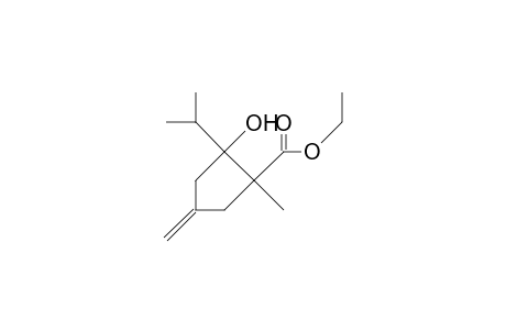 2-Hydroxy-2-isopropyl-1-methyl-4-methylidene-cyclopentanecarboxylic acid, ethyl ester
