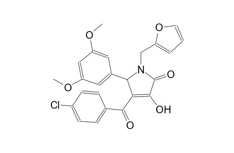 4-(4-chlorobenzoyl)-5-(3,5-dimethoxyphenyl)-1-(2-furylmethyl)-3-hydroxy-1,5-dihydro-2H-pyrrol-2-one