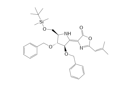 4-[(3R,4R,5S)-3,4-Dibenzyloxy-5-(t-butyldimethylsiloxymethyl)pyrrolidin-2-ylidene]-2-(2-methylpropen-1-yl)-4H-oxazol-5-one