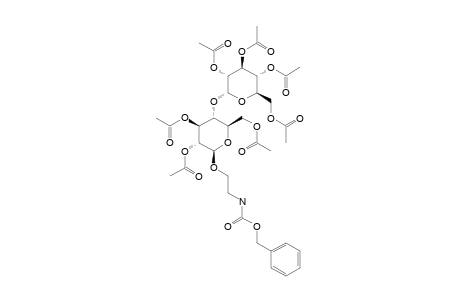 2-(BENZYLOXYCARBONYL)-AMINOETHYL-2,3,4,6-TETRA-O-ACETYL-ALPHA-D-GLUCOPYRANOSYL-(1->4)-2,3,6-TRI-O-ACETYL-BETA-D-GLUCOPYRANOSIDE