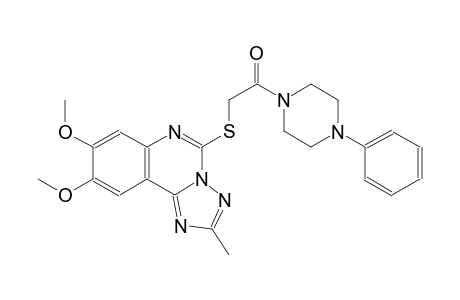 8,9-dimethoxy-2-methyl-5-{[2-oxo-2-(4-phenyl-1-piperazinyl)ethyl]sulfanyl}[1,2,4]triazolo[1,5-c]quinazoline